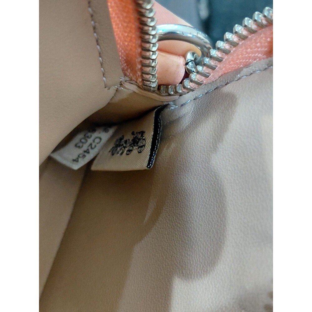 Coach 6303Zip Card Case With Chain Leather Faded Blush - Picture 10 of 10